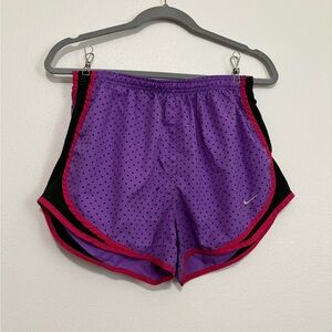 Women's Nike Purple Polkadot Tempo Shorts Size Medium
